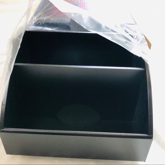 NIB Black Compact Charging Station Organize Multiple Devices HInged Back Panel - Picture 4 of 16